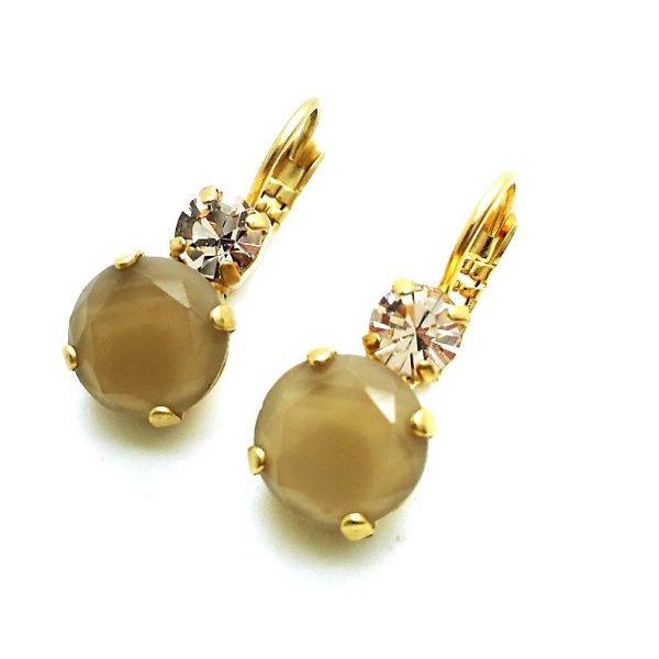 Mariana Earrings Simply Elegant Nude Czech & Clear Swarovski Crystals Kalahari Africa Coll.