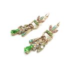Mariana Earrings Chandelier Blues & Greens Swarovski Crystals Zambezi Africa Coll. - Image 2