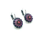 Mariana Earrings Odyssey Coll. Alluring Purple, Fuchsia, Ruby & Peach Austrian Crystals - Image 3