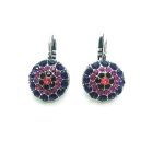 Mariana Earrings Odyssey Coll. Alluring Purple, Fuchsia, Ruby & Peach Austrian Crystals
