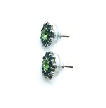 Mariana Earrings Floral Greens Swarovski Crystals Caprioska Cocktail Hour Coll. - Image 3