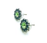 Mariana Earrings Floral Greens Swarovski Crystals Caprioska Cocktail Hour Coll. - Image 2