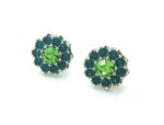 Mariana Earrings Floral Greens Swarovski Crystals Caprioska Cocktail Hour Coll.