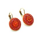 Mariana Earrings Stunning Shades of Orange Swarovski Crystals Saffron Silk Road Coll. - Image 3