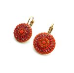 Mariana Earrings Stunning Shades of Orange Swarovski Crystals Saffron Silk Road Coll. - Image 2