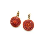 Mariana Earrings Stunning Shades of Orange Swarovski Crystals Saffron Silk Road Coll.