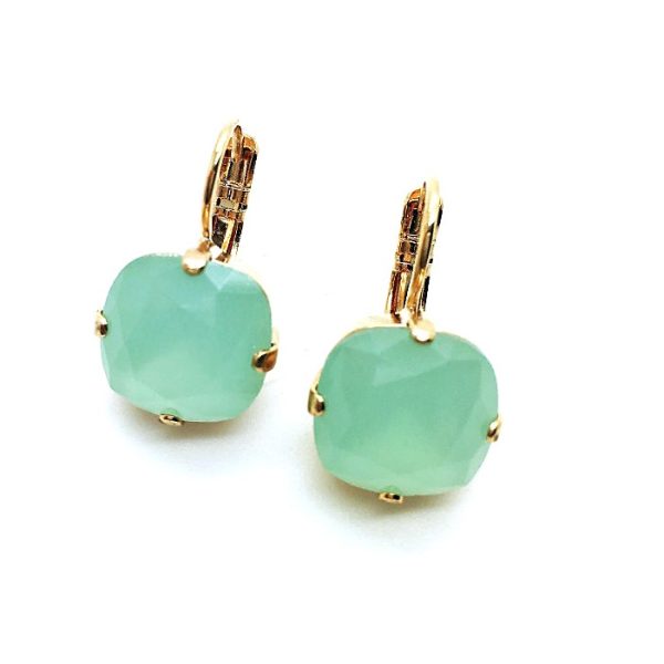 Mariana Earrings Simply Elegant Lt Green Opal Swarovski Crystals My Treasures Coll.