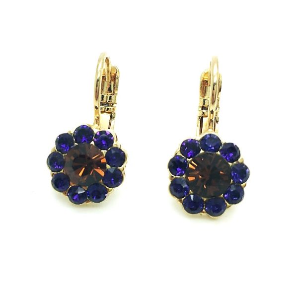 Mariana Earrings Lovely Tanzanite and Colorado Topaz Austrian Crystals Faith Inspiration Coll.
