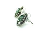 Mariana Earrings Octagon Shaped Greens Austrian Crystals My Treasures Coll. - Image 3