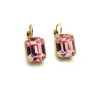 Mariana Earrings Lovely Lt Rose Austrian Crystals Breast Cancer Awareness Icons Coll.