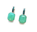 Mariana Earrings Gorgeous Pacific Opal & Blue Zircon Swarovski Crystals Congo Africa Coll.