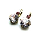Earrings By Mariana Woman Charming Pinks Swarovski Crystals -EG