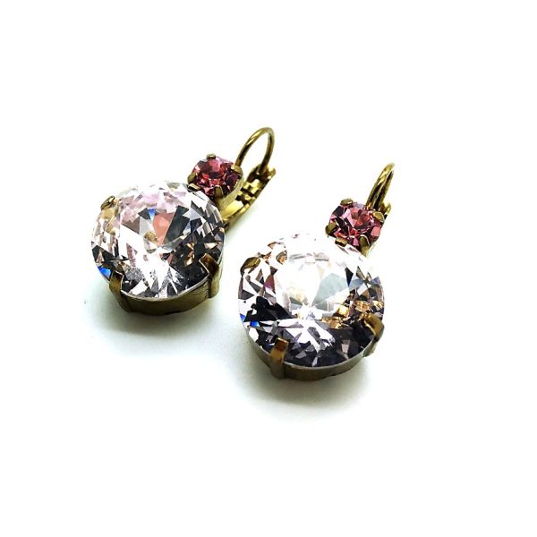 Earrings By Mariana Woman Charming Pinks Swarovski Crystals -EG