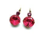 Mariana Earrings Stunning Fuchsia Swarovski Crystals My Treasures Coll.
