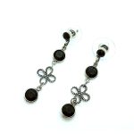 Mariana Earrings Dangling Jet Black Swarovski Crystals My Treasures Coll. - Image 3