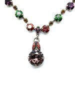 Necklace By Mariana Woman Siam, Amethyst and Fern Green Swarovski Crystals - Image 3