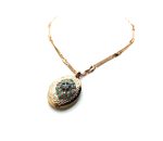 Mariana Necklace Pendant Locket Beaded Chrysophrase, AB & Black Diamond Swarovski Crystals My Treasures Coll.