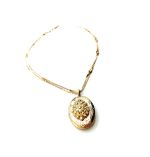 Necklace Pendant By Mariana Woman Locket Golden Shadow Swarovski Crystals - Image 2