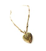 Mariana Necklace Pendant Heart Shaped Locket Aurum & Topaz Swarovski Crystals My Treasures Coll.