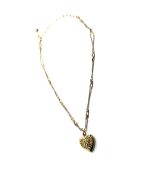 Mariana Necklace Pendant Heart Shaped Locket Aurum & Topaz Swarovski Crystals My Treasures Coll. - Image 3
