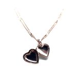 Necklace Pendant By Mariana Woman Locket Heart Shaped Purples Swarovski Crystals - Image 2
