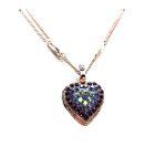 Necklace Pendant By Mariana Woman Locket Heart Shaped Purples Swarovski Crystals