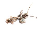 Mariana Necklace Pendant Hamsa & Charms Beaded Pearl Mineral & Clear Crystals Swarovski Sweet Summer Coll.
