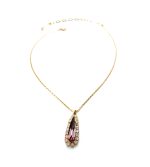 Mariana Necklace Pendant Sophisticated Antique Pink & Rose Opal Swarovski Crystals My Treasures Coll. - Image 3