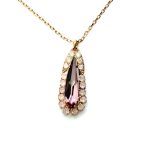 Mariana Necklace Pendant Sophisticated Antique Pink & Rose Opal Swarovski Crystals My Treasures Coll.