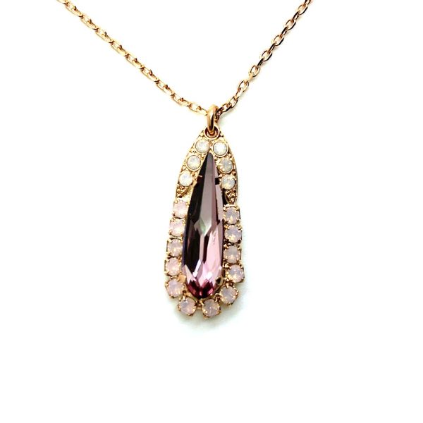 Mariana Necklace Pendant Sophisticated Antique Pink & Rose Opal Swarovski Crystals My Treasures Coll.