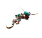 Mariana Necklace Pendant Sea Horse Colorful Swarovski Crystals & Howlite Chinese Turq Mineral My Treasures Coll. - Image 2