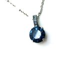 Mariana Necklace Pendant Stunning Sapphire & Aquamarine Austrian Crystals My Treasures Coll.