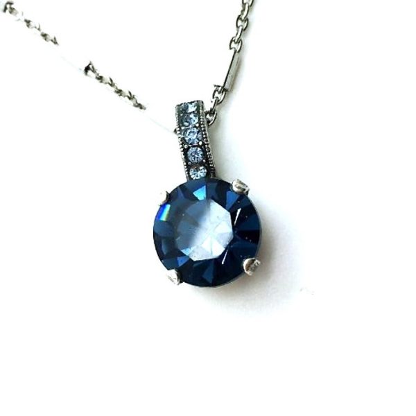 Mariana Necklace Pendant Stunning Sapphire & Aquamarine Austrian Crystals My Treasures Coll.