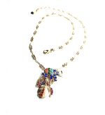Mariana Necklace Pendant Elephant & Charms Beaded Colorful Swarovski Crystals Fantasy Nirvana Coll. - Image 2