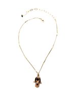 Mariana Necklace Pendant "Hamsa" Beaded Jet Black Swarovski Crystals My Treasures Coll. - Image 3