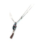 Mariana Necklace Pendant Fashionable Greys & Pinks Swarovski Crystals Madagascar Africa Coll. - Image 2