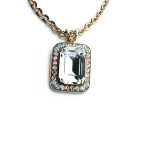 Mariana Necklace Pendant Timeless Clear, Silk, MOL & Lt Amber Austrian Crystals Songbook Coll.