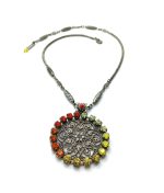 Mariana Necklace Pendant Stunning Boho Colorful Swarovski Crystals Fiesta Ambrosia Coll. - Image 3