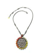 Mariana Necklace Pendant Stunning Boho Colorful Swarovski Crystals Fiesta Ambrosia Coll. - Image 2