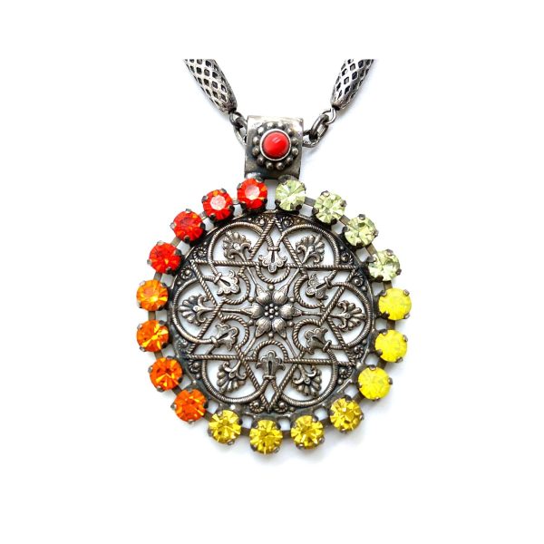 Mariana Necklace Pendant Stunning Boho Colorful Swarovski Crystals Fiesta Ambrosia Coll.