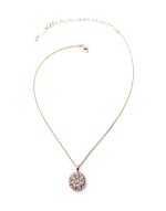 Mariana Necklace Pendant Flattering Lt Amethyst, Chrysolite Opal & Lt Rose Austrian Crystals Levander Botanica Coll. - Image 3