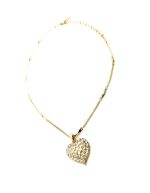 Mariana Necklace My Treasures Coll. Heart Shaped Beaded Clear & AB Austrian Crystals - Image 2