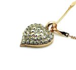 Mariana Necklace My Treasures Coll. Heart Shaped Beaded Clear & AB Austrian Crystals