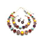 Mariana Jewelry Set Necklace,Bracelet and Earrings Turquoise,Aventurine & Austrian Crystals Masai Africa Coll. - Image 3