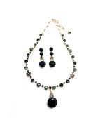 Mariana Jewelry Set Necklace & Earrings Black ,Clear, Black Diamond Austrian Crystals Checkmate Cocktail Hour Coll-RG - Image 3