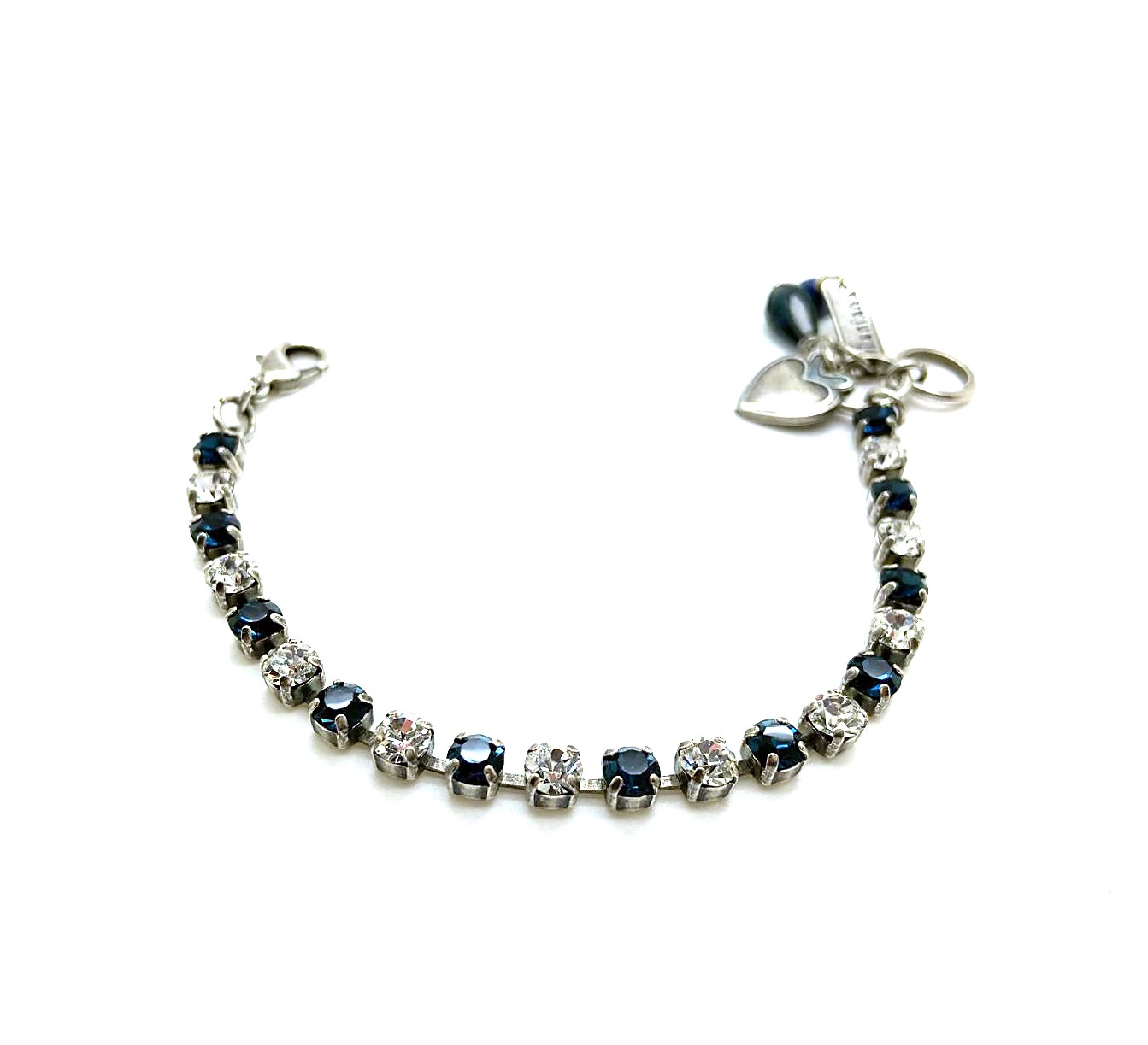 B-4000-207001-SP (3) Bracelet By Mariana Woman Elegant Montana and Clear Swarovski Crystals-SP - Image 1