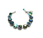 Mariana Bracelet Floral Greens Austrian Crystals Emerald City Nostalgia Coll.