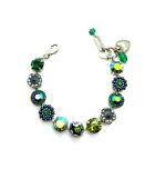 Mariana Bracelet Floral Greens Austrian Crystals Emerald City Nostalgia Coll. - Image 2