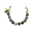 Mariana Bracelet Gorgeous Blues, Blacks & Golden Shadow Austrian Crystals My Treasures Coll. - Image 2