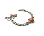 Mariana Bracelet Silver Plated & Round Dolomite Coral Mineral My Treasures Coll. - Image 2